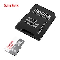 SandiskMemoria MicroSD Ultra 32GB UHS-I C Adaptador 100MbS